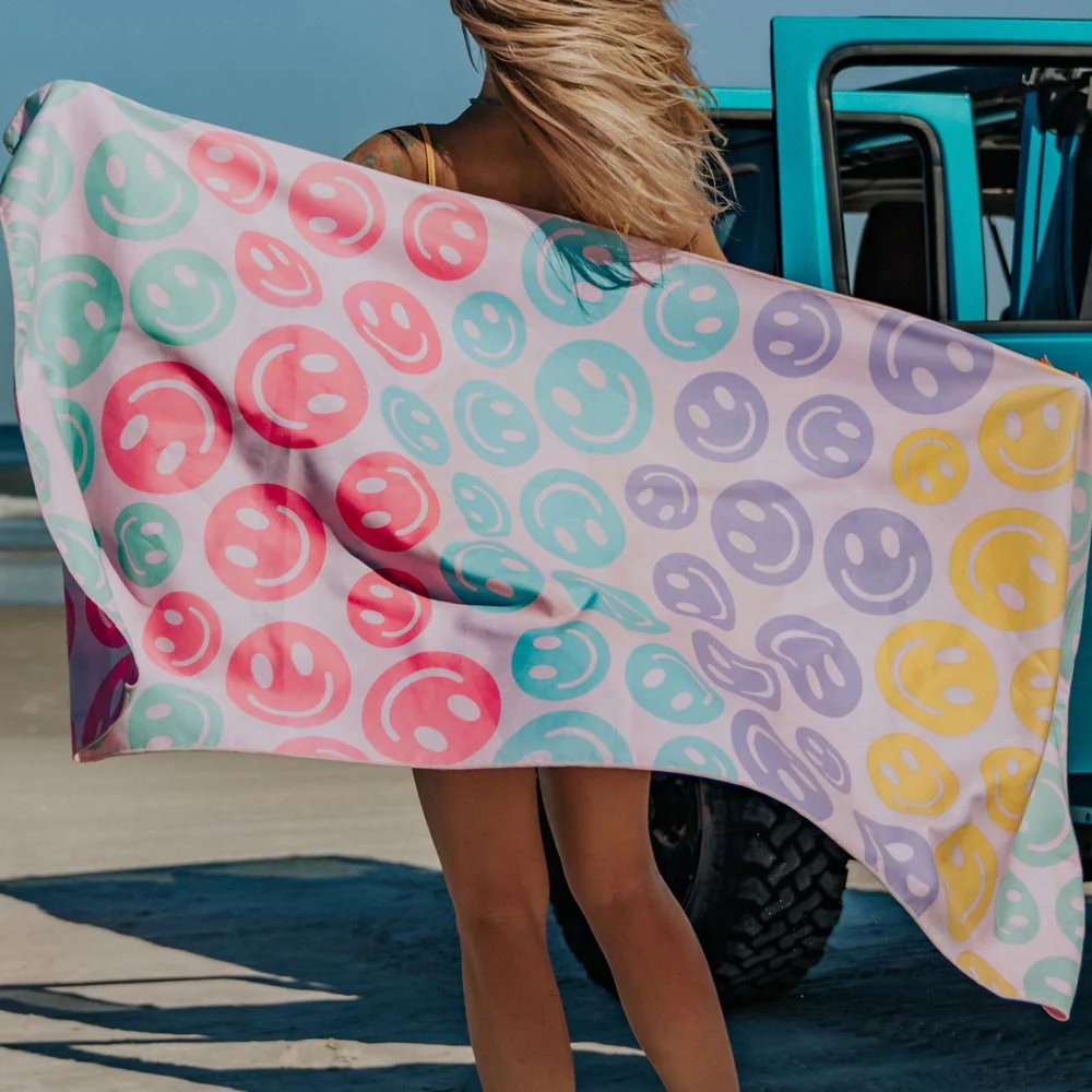 Happy Pastel Quick Dry Beach Towel