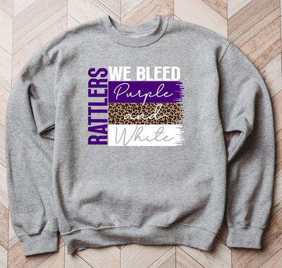 Youth We Bleed Purple & White Sweatshirt - Brazen Ranch