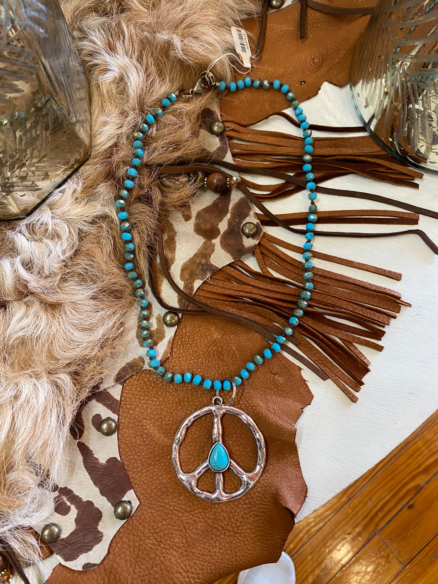Peace Love Sparkle Necklace - Brazen Ranch