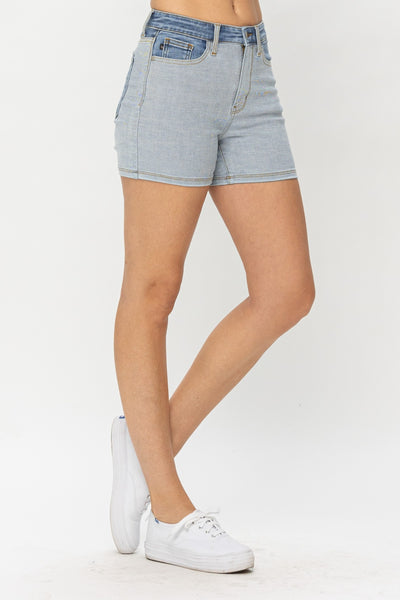 Judy Blue Full Size Color Block Denim Shorts