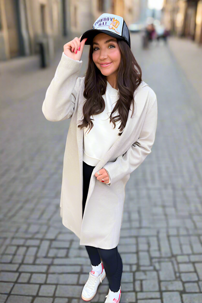 SC - Juliette Taupe Mid-Length Coat