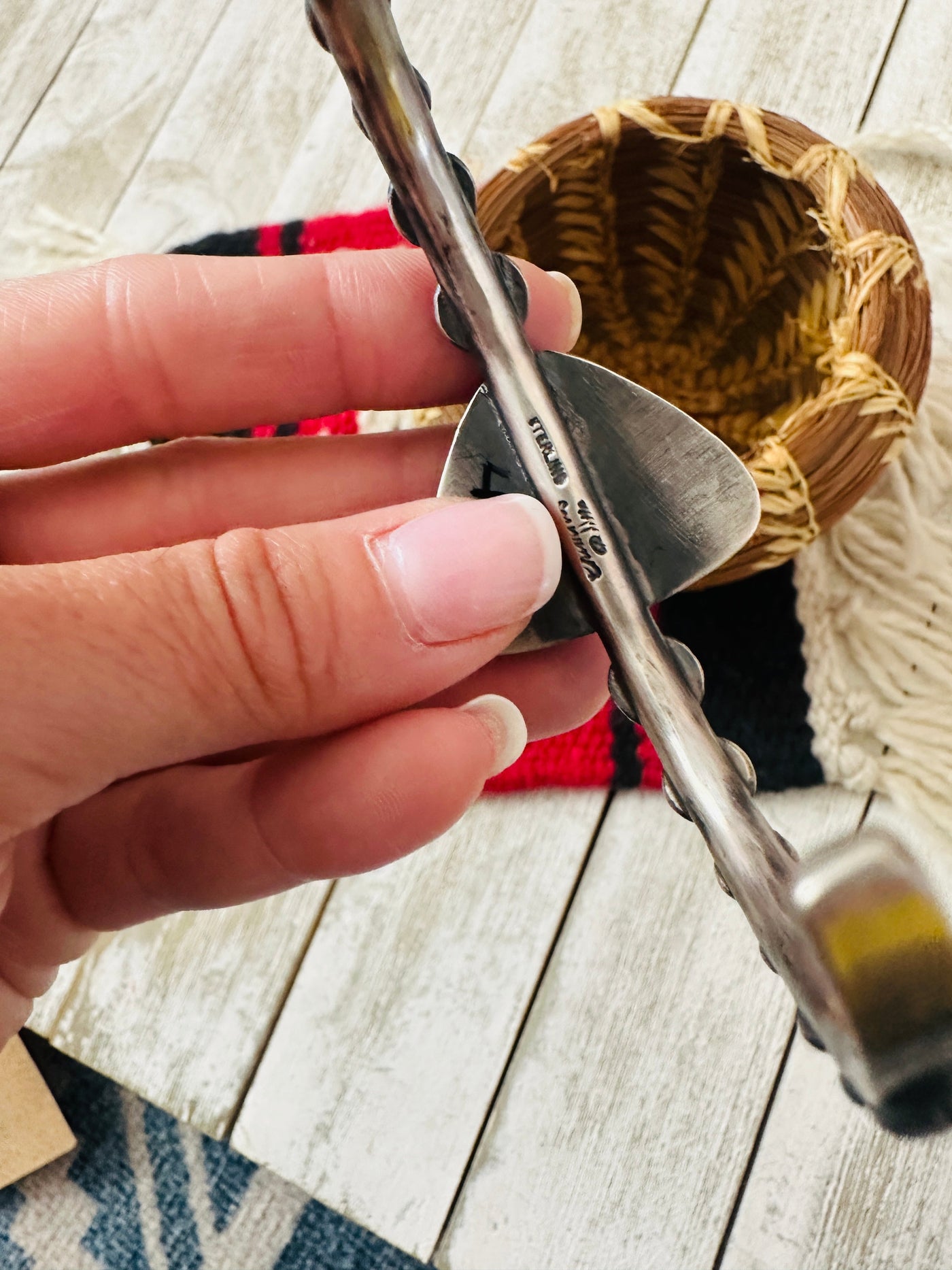 Handcrafted Turquoise & Sterling Silver Cuff Bracelet by Chimney Butte