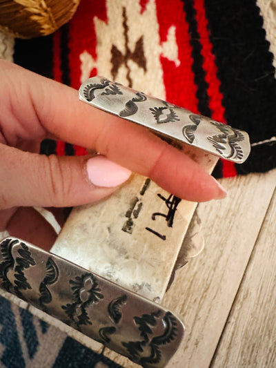 Handcrafted Queen Pink Conch Shell & Sterling Silver Cuff Bracelet by Chimney Butte