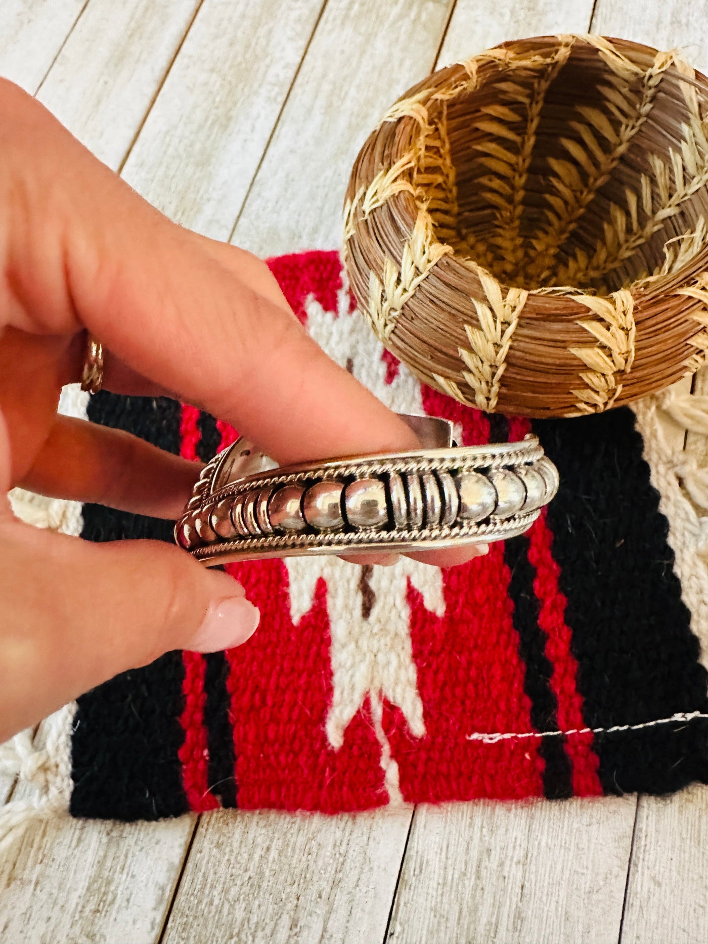 Handcrafted Rolled Sterling Silver Cuff Bracelet