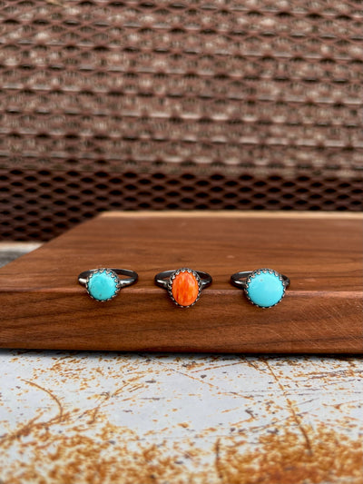 Lily Turquoise Ring - Sterling Silver Genuine Turquoise Size 9 | Boles Silver