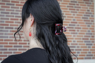 Carly Hair Claw - Burgundy