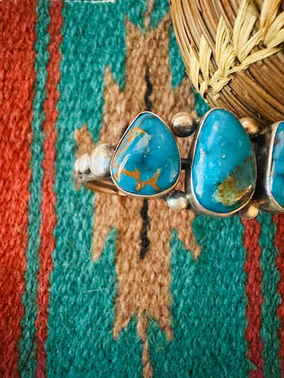 Navajo Turquoise & Sterling Silver Cuff Bracelet /