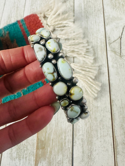 Navajo Palomino Turquoise & Sterling Silver Cuff Bracelet