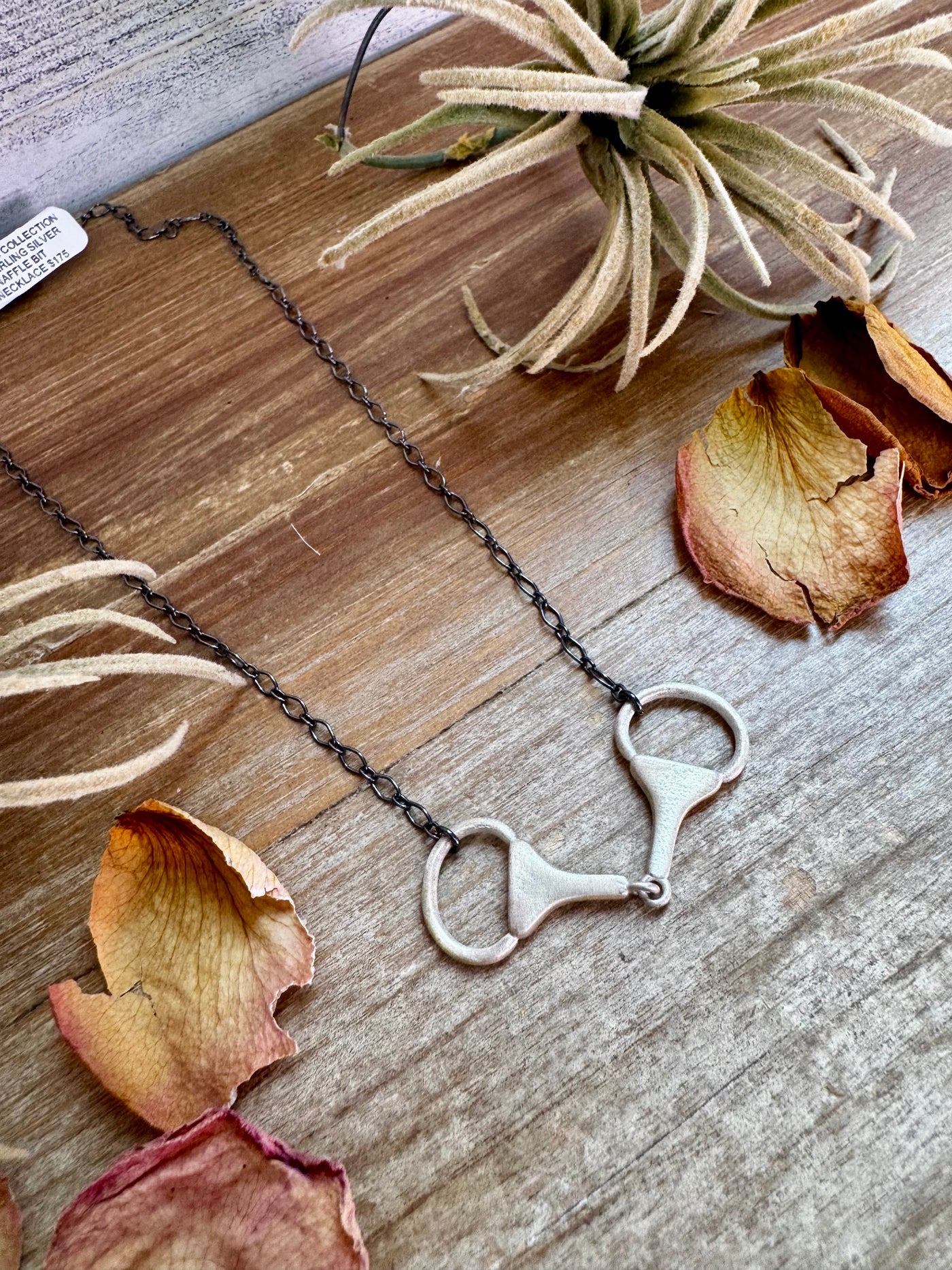Snaffle Bit Pendant Necklace – Sterling Silver – 18 Inch