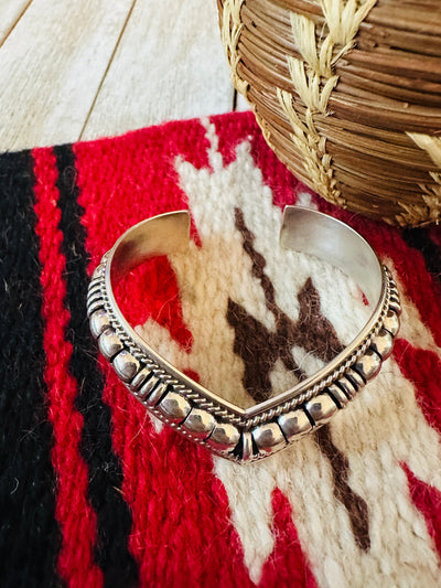 Handcrafted Rolled Sterling Silver Cuff Bracelet