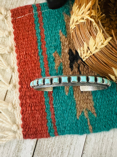 Handcrafted Turquoise & Sterling Silver Cuff Bracelet