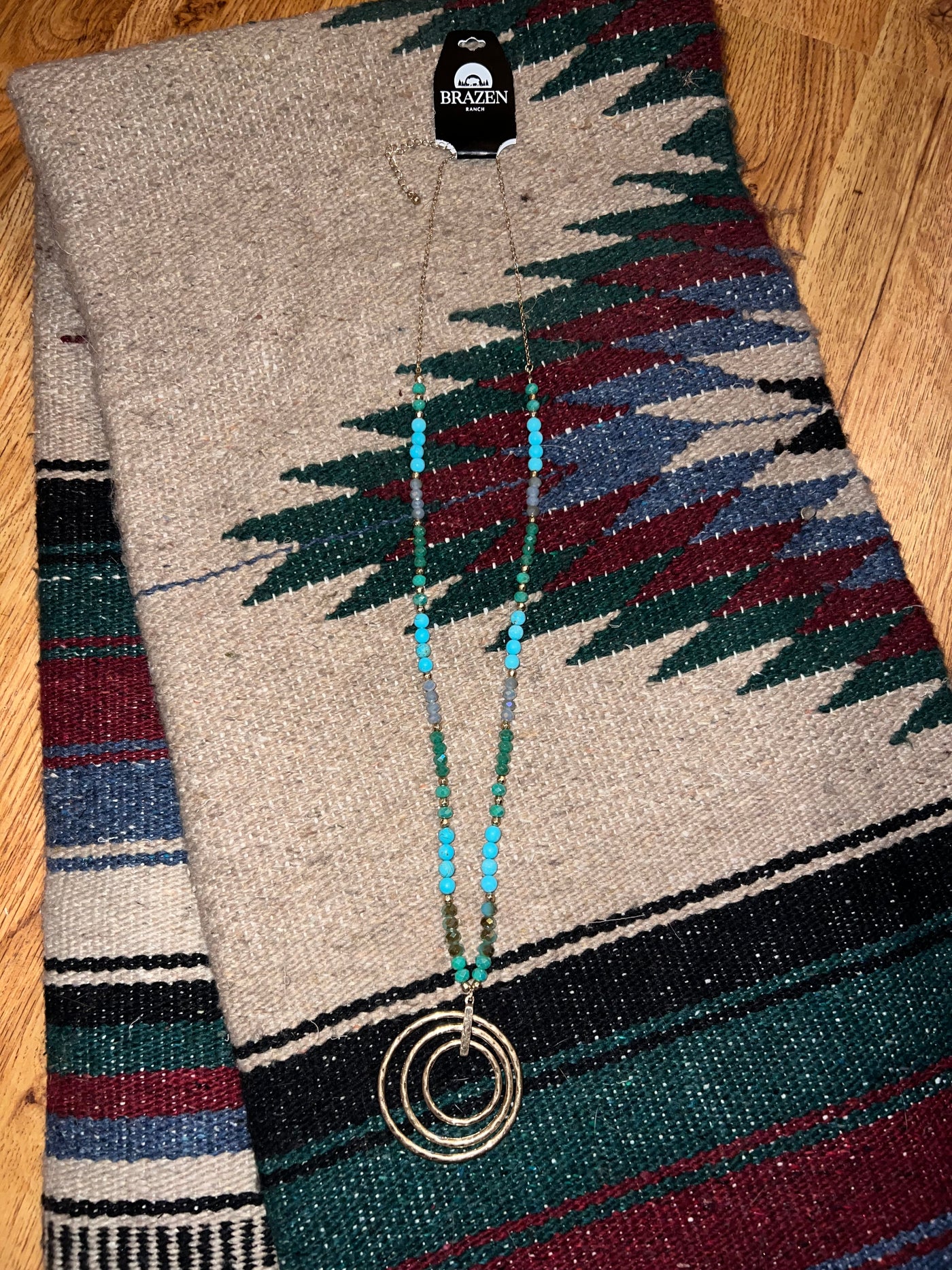 Crystal Beaded Circled Necklace