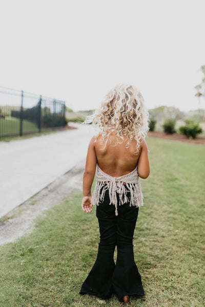 Black Denim Flare Pant