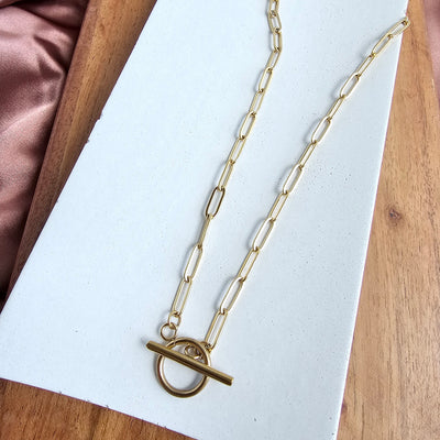 Luxe Gold Paper Clip Chain - 18"
