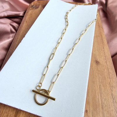 Luxe Gold Paper Clip Chain - 20"