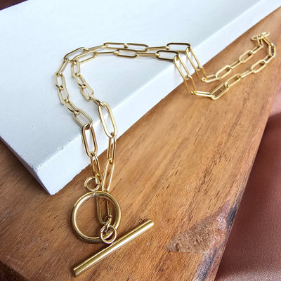 Luxe Gold Paper Clip Chain - 20"