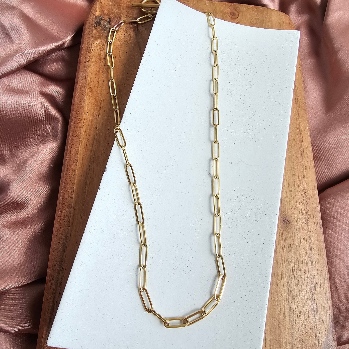 Luxe Gold Paper Clip Chain - 18"