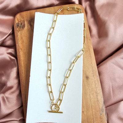 Luxe Gold Chunky Paper Clip Chain - 20"