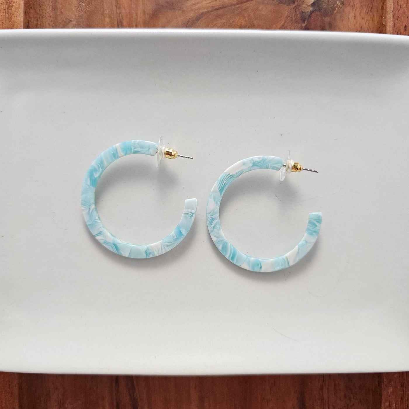 Camy Hoops - Aquamarine