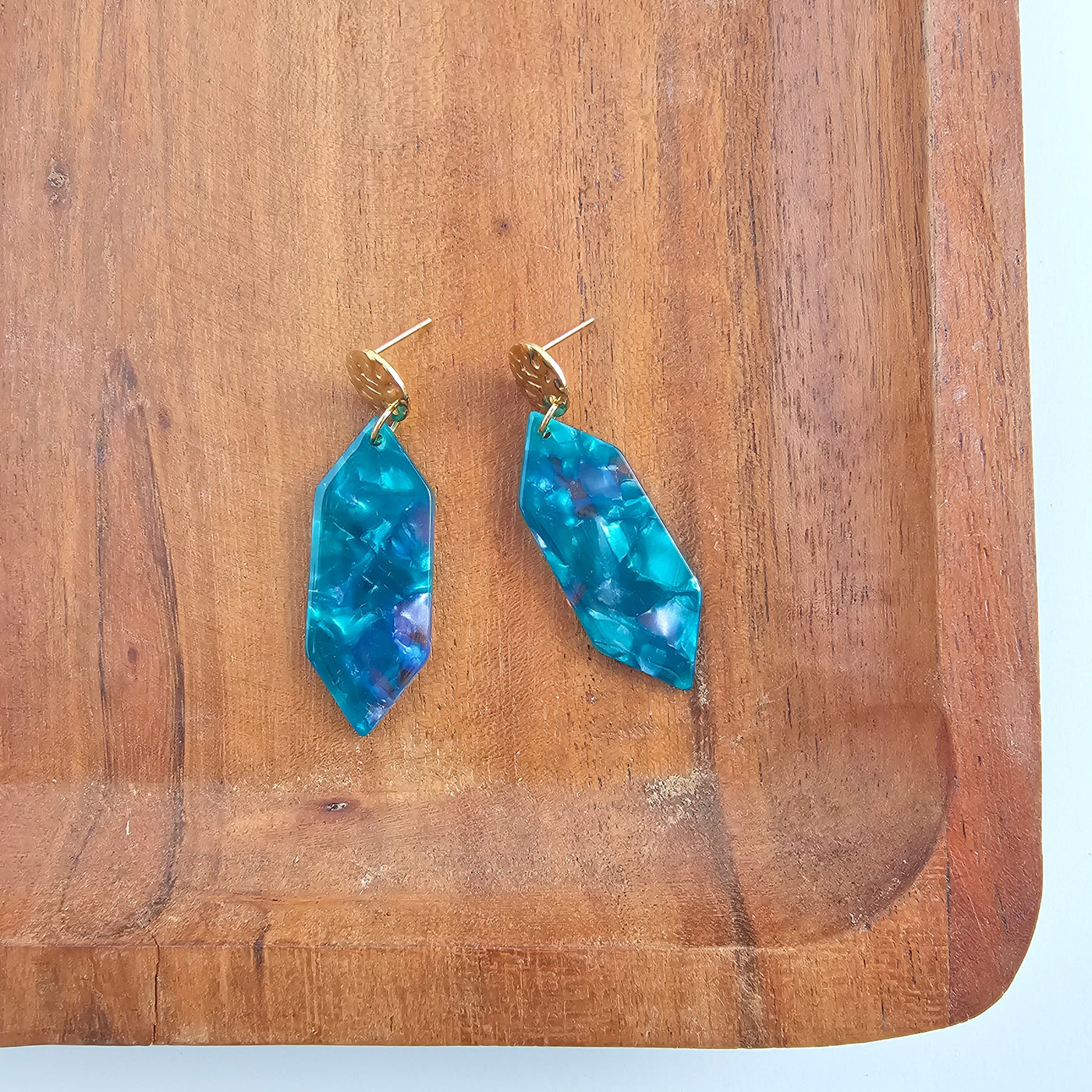 Gemma Earrings - Sea Green