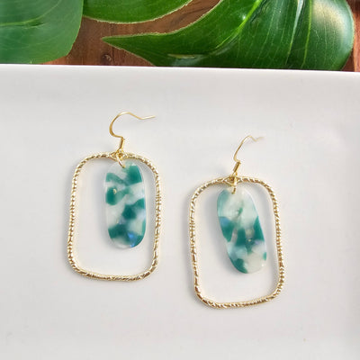 Madison Earrings - Jade Opal