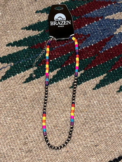 Rainbow Navajo Necklace