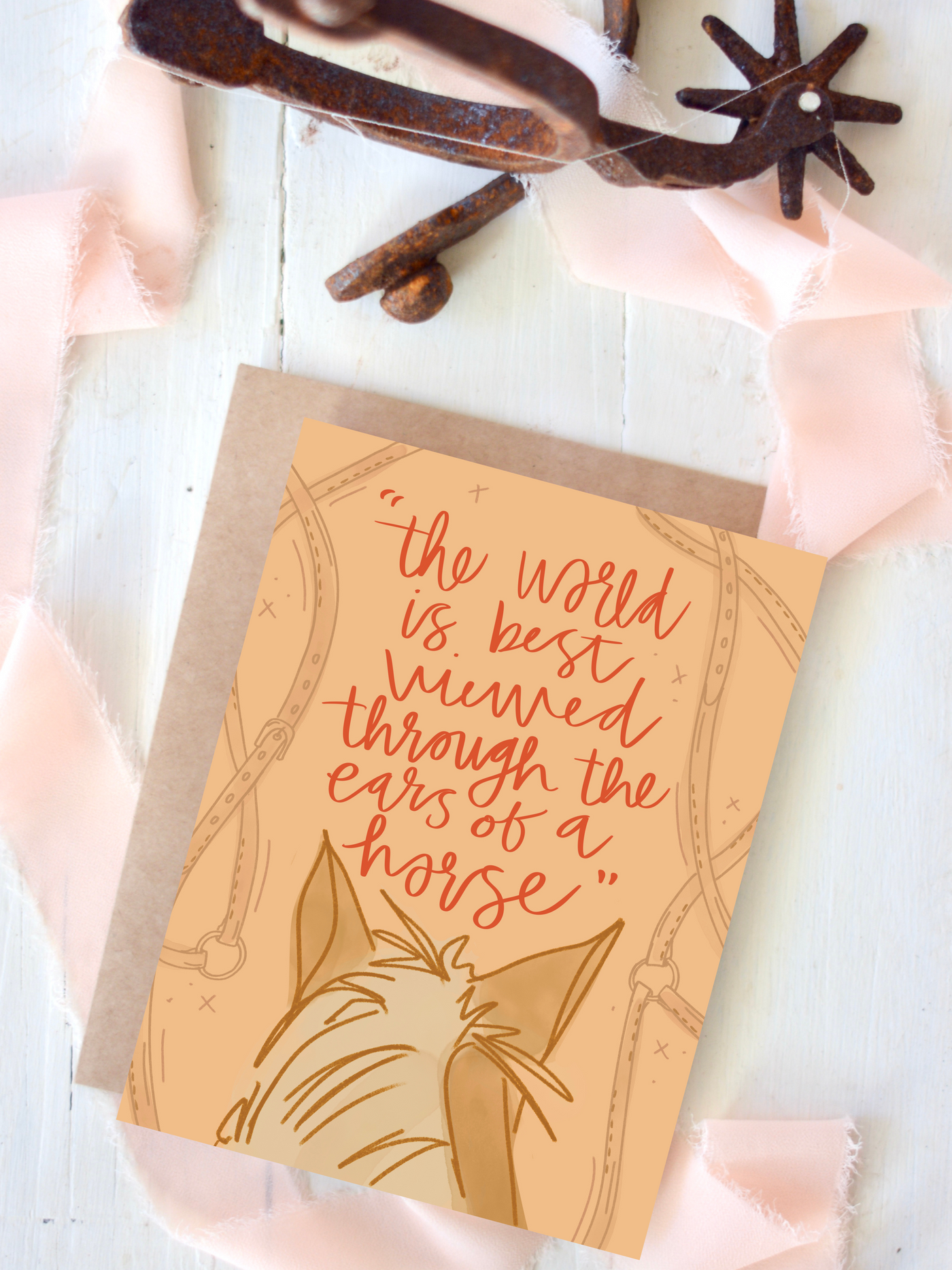 The World Is Best Through A Horse's Ears Everyday Card