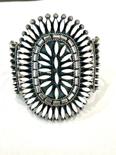 Handmade White Buffalo & Sterling Silver Cuff Bracelet