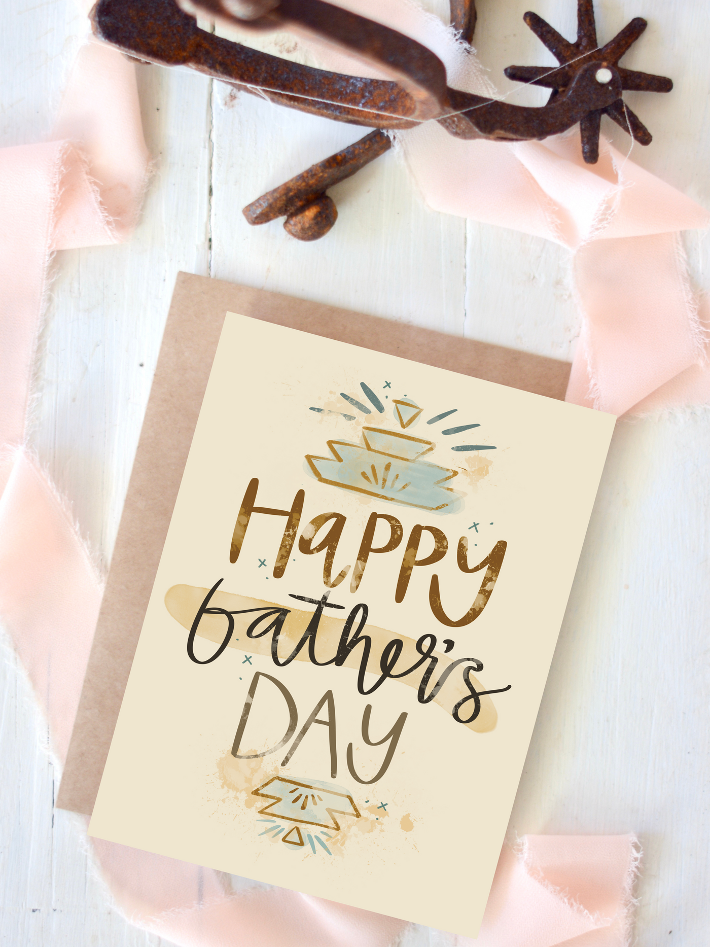 Happy Father's Day Geometric Father's Day Greeting Card