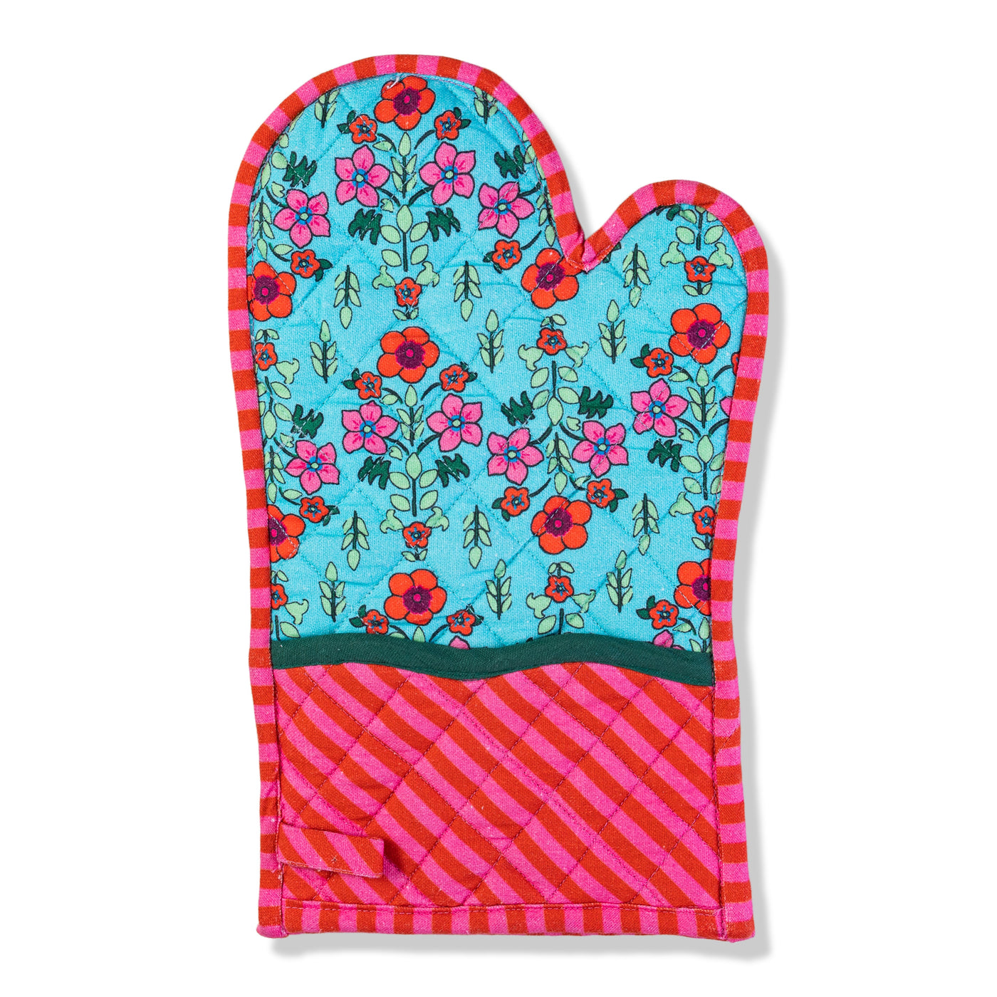 Turquoise Pot Holder & Oven Mitt
