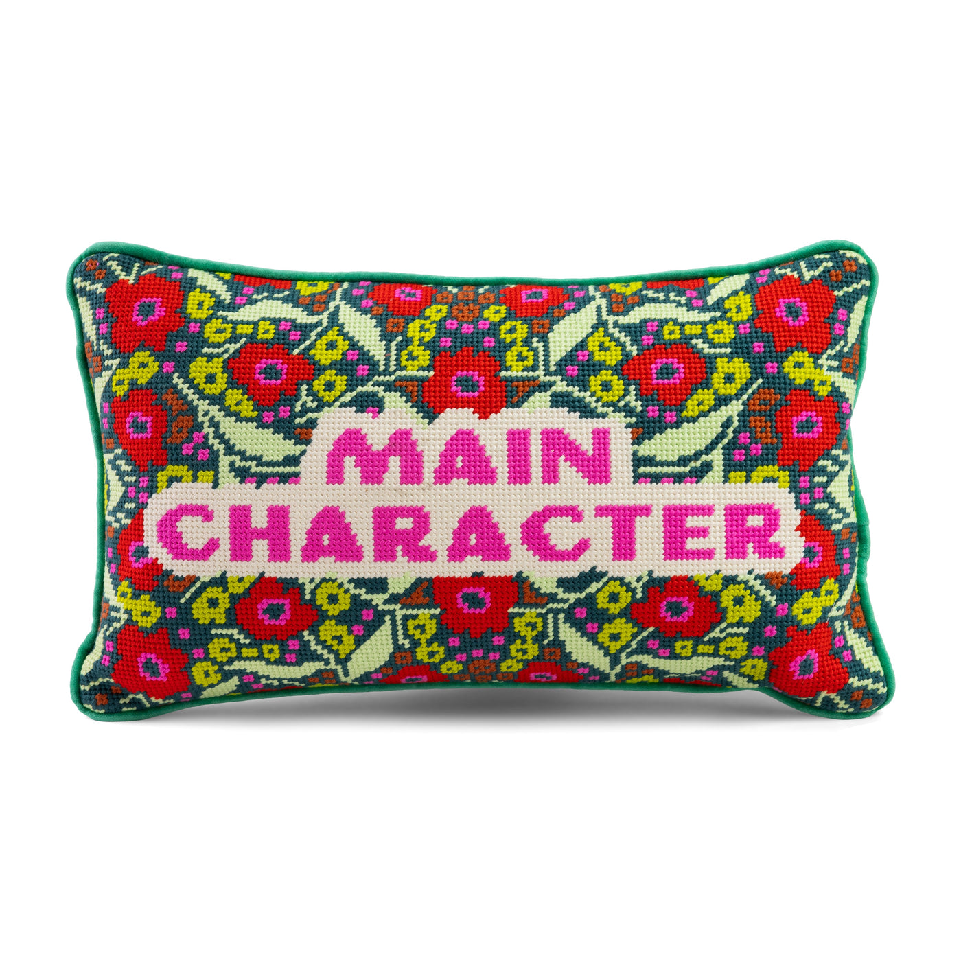 Main Character Needlepoint Pillow