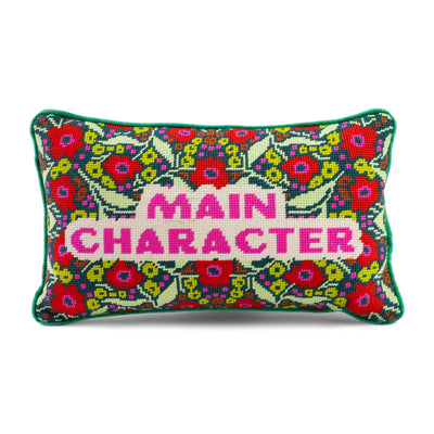 Main Character Needlepoint Pillow