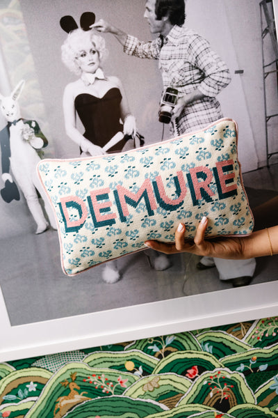 Demure Needlepoint Pillow