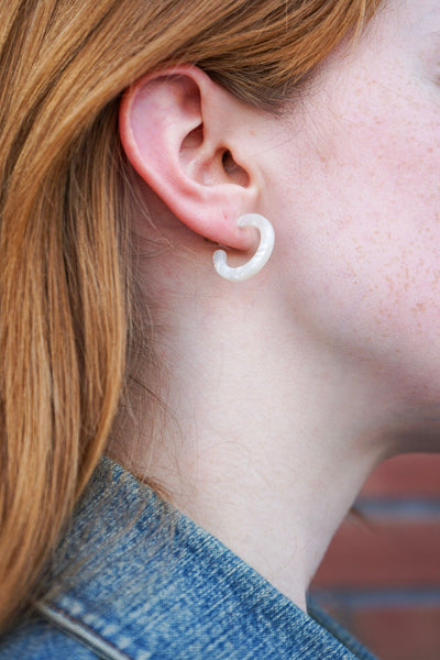 Micro Cam Mini Hoops - Cream