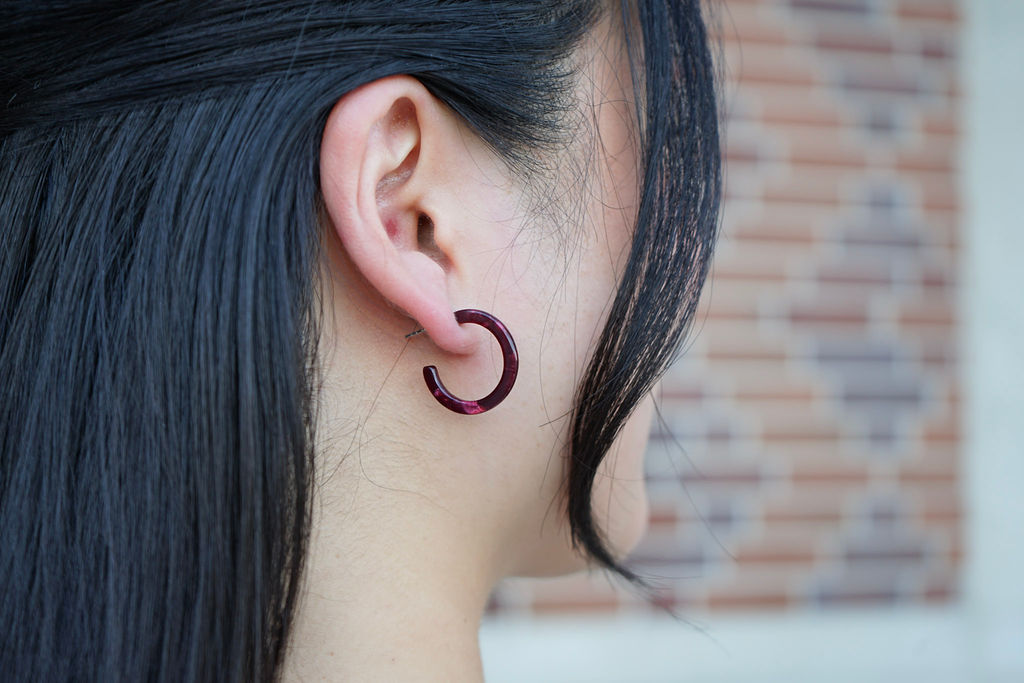 Cam Mini Hoops - Maroon