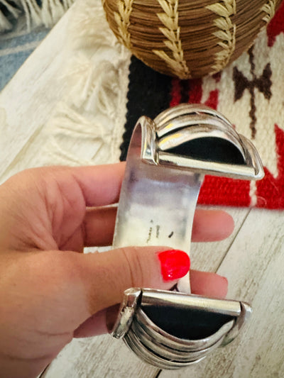 Handcrafted Rolled Sterling Silver Cuff Bracelet