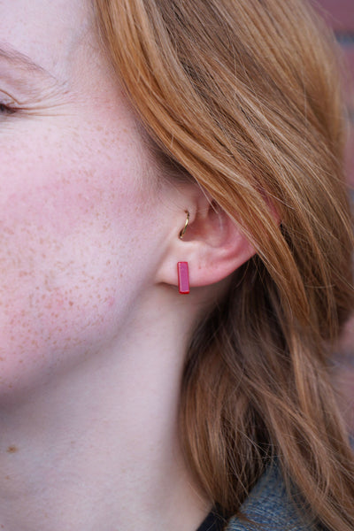 Mini Bella Studs - Scarlet
