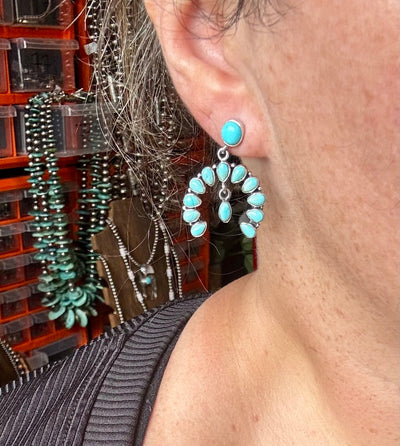 Dangle Earrings – USA Made with Kingman Turquoise & Sterling Silver