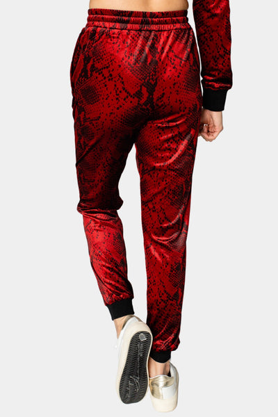 Meadow Velour Joggers - Lava Rock