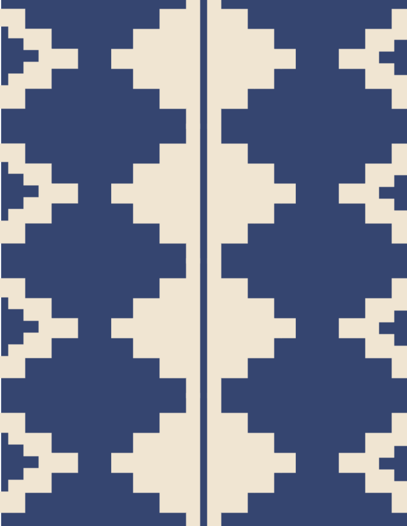 PRESIDIO NAVY + CREAM 100% COTTON -- 54"x74" Oversized Throw Blanket