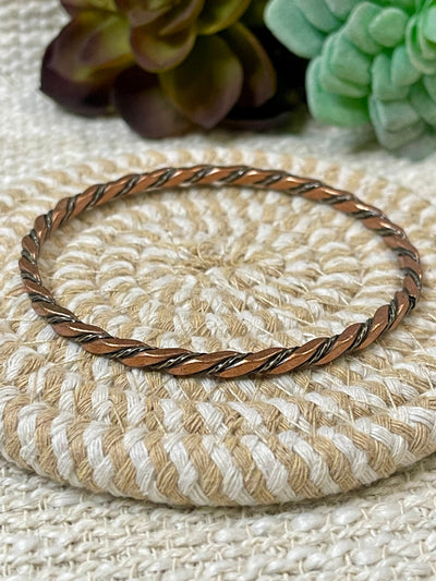 Vintage Handmade Copper Bangle Bracelet