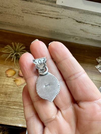 Mojave Stone Pendant – Sterling Silver, USA Made, Fits 6 mm Chain