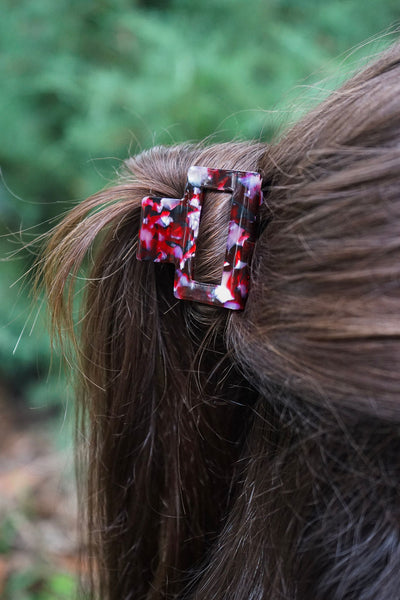 Carly Hair Claw - Burgundy