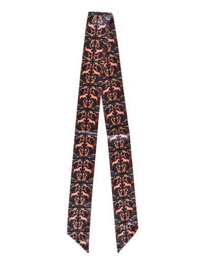 Prairie Days in Denim Western Silk Twilly