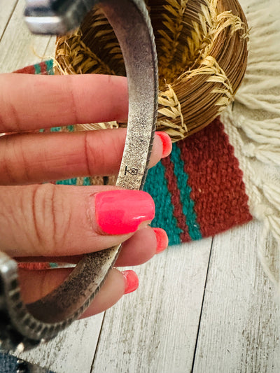 Handcrafted Turquoise & Sterling Silver Cuff Bracelet