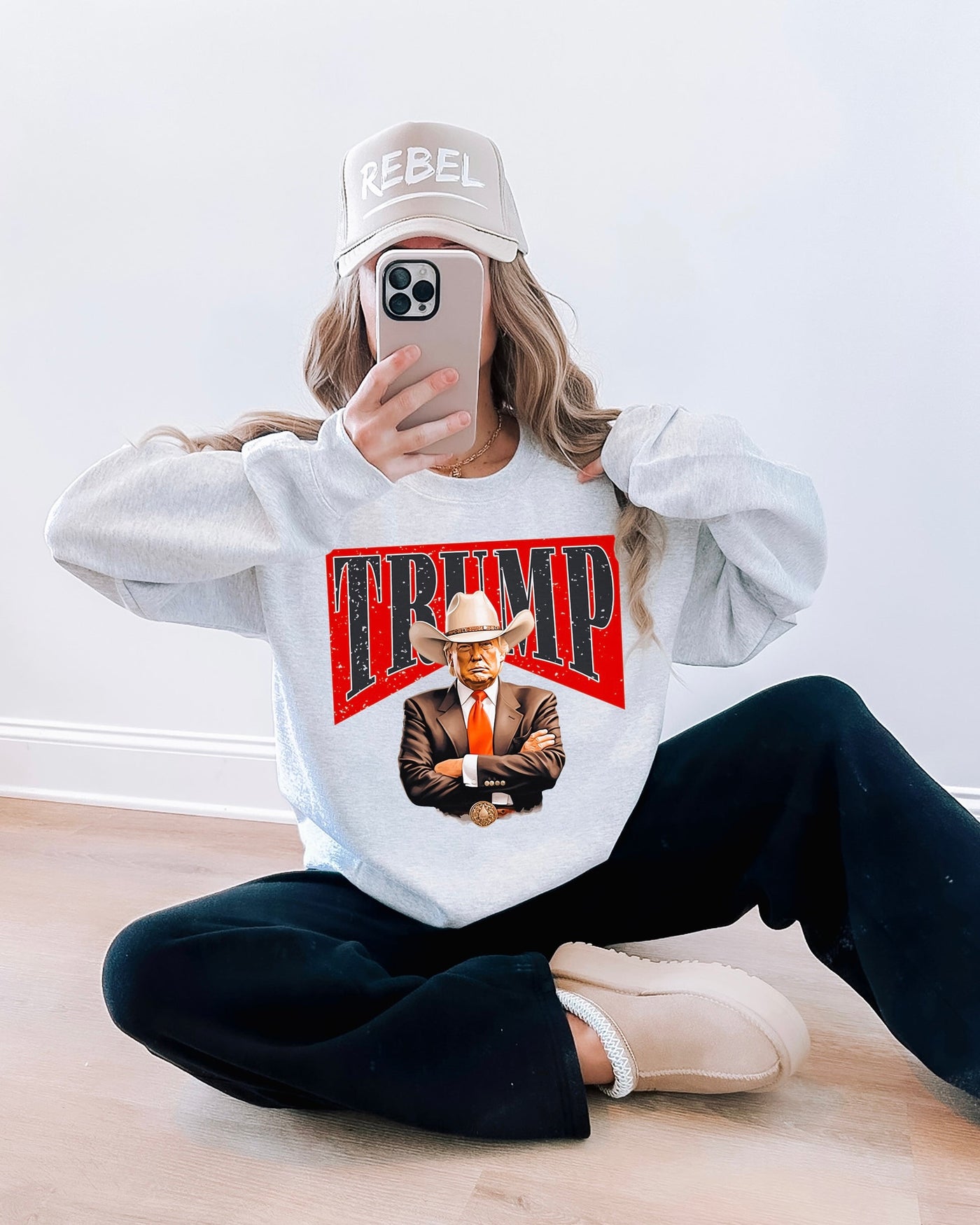 Cowboy Trump Crewneck or Tee