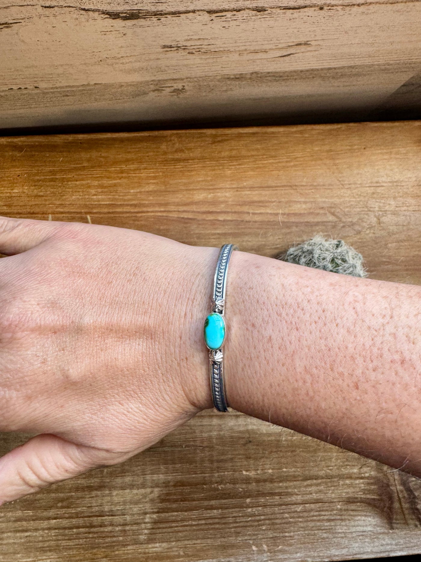 Cuff Bracelet - Sonoran Turquoise & Sterling Silver