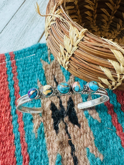 Handcrafted Pink Dream Mojave & Sterling Silver Cuff Bracelet