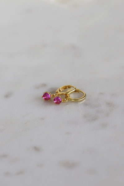 ROUND BIRTHSTONE HUGGIES
