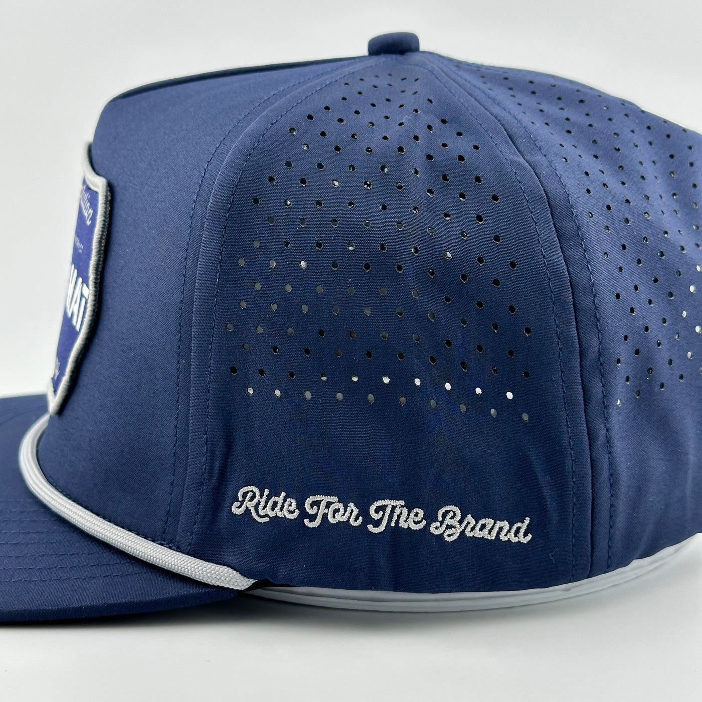 “Cowboy Hat” Performance Patch Rope Hat - Navy Blue